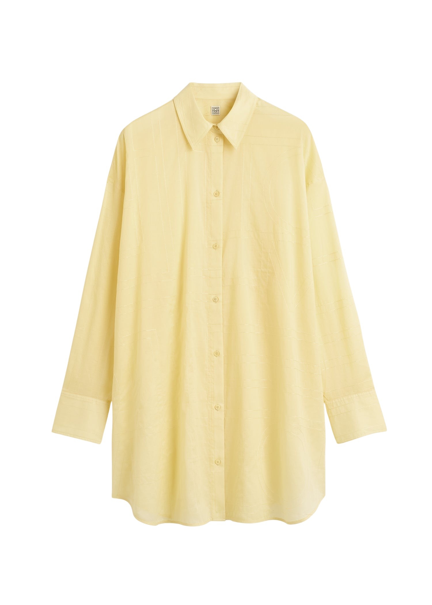Totême Long summer shirt in Buttercup - Dresses - Scandinavian Minimalist Luxury at Coveti