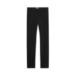 Totême Low-waist slim evening trousers in Black - Pants - Scandinavian Minimalist Luxury at Coveti