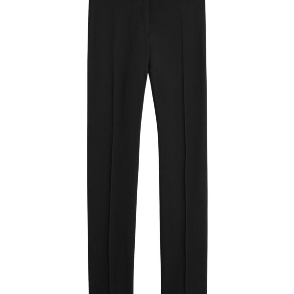 Totême Low-waist slim evening trousers in Black - Pants - Scandinavian Minimalist Luxury at Coveti