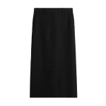 Totême Low-waist straight skirt in Black - Skirts - Scandinavian Minimalist Luxury at Coveti