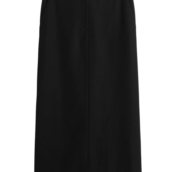 Totême Low-waist straight skirt in Black - Skirts - Scandinavian Minimalist Luxury at Coveti