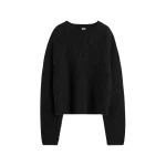 Totême Mohair blend rib knit in Black - Knitwear - Scandinavian Minimalist Luxury at Coveti