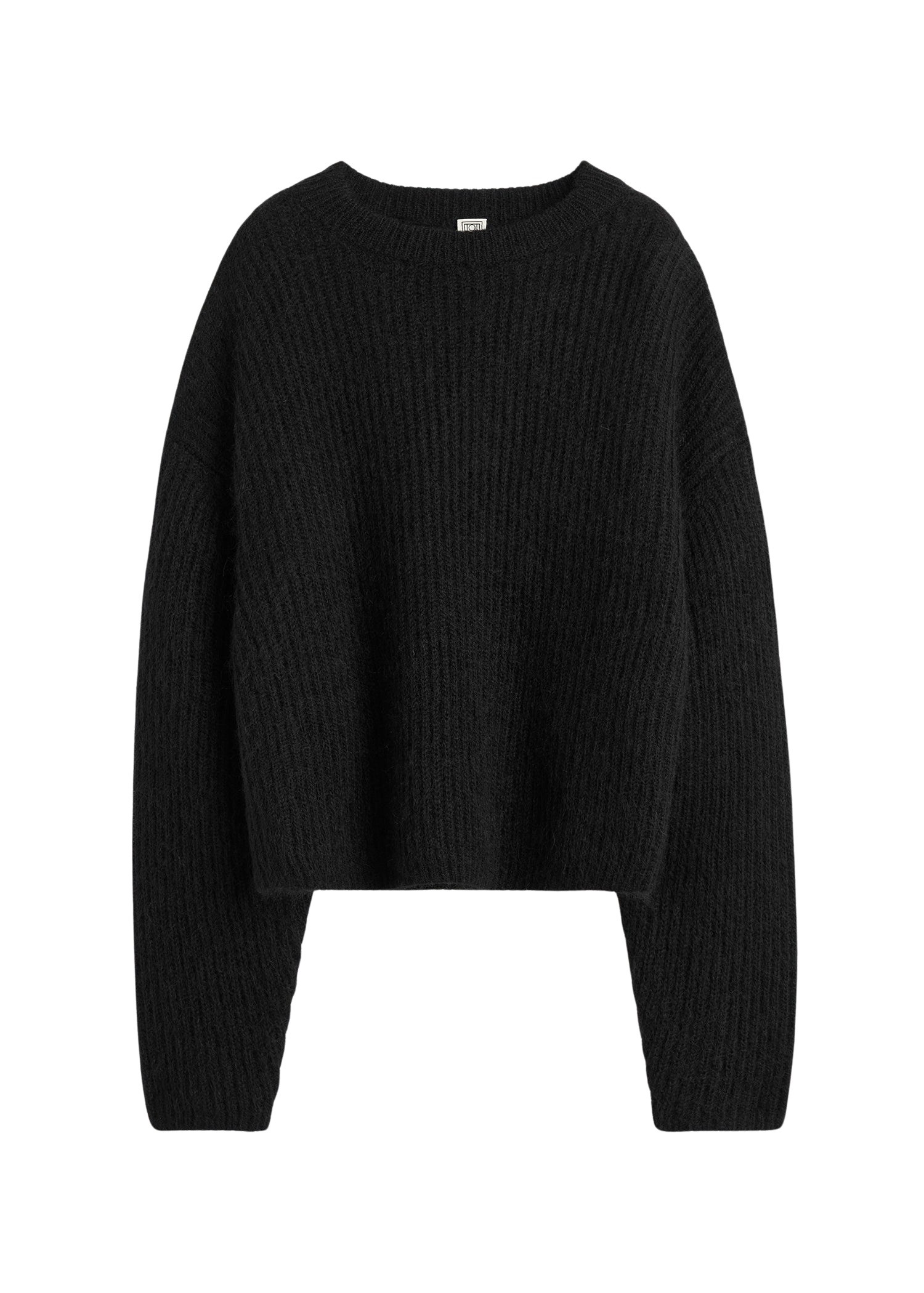 Totême Mohair blend rib knit in Black - Knitwear - Scandinavian Minimalist Luxury at Coveti