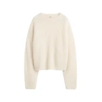 Totême Mohair blend rib knit in Ecru - Knitwear - Scandinavian Minimalist Luxury at Coveti