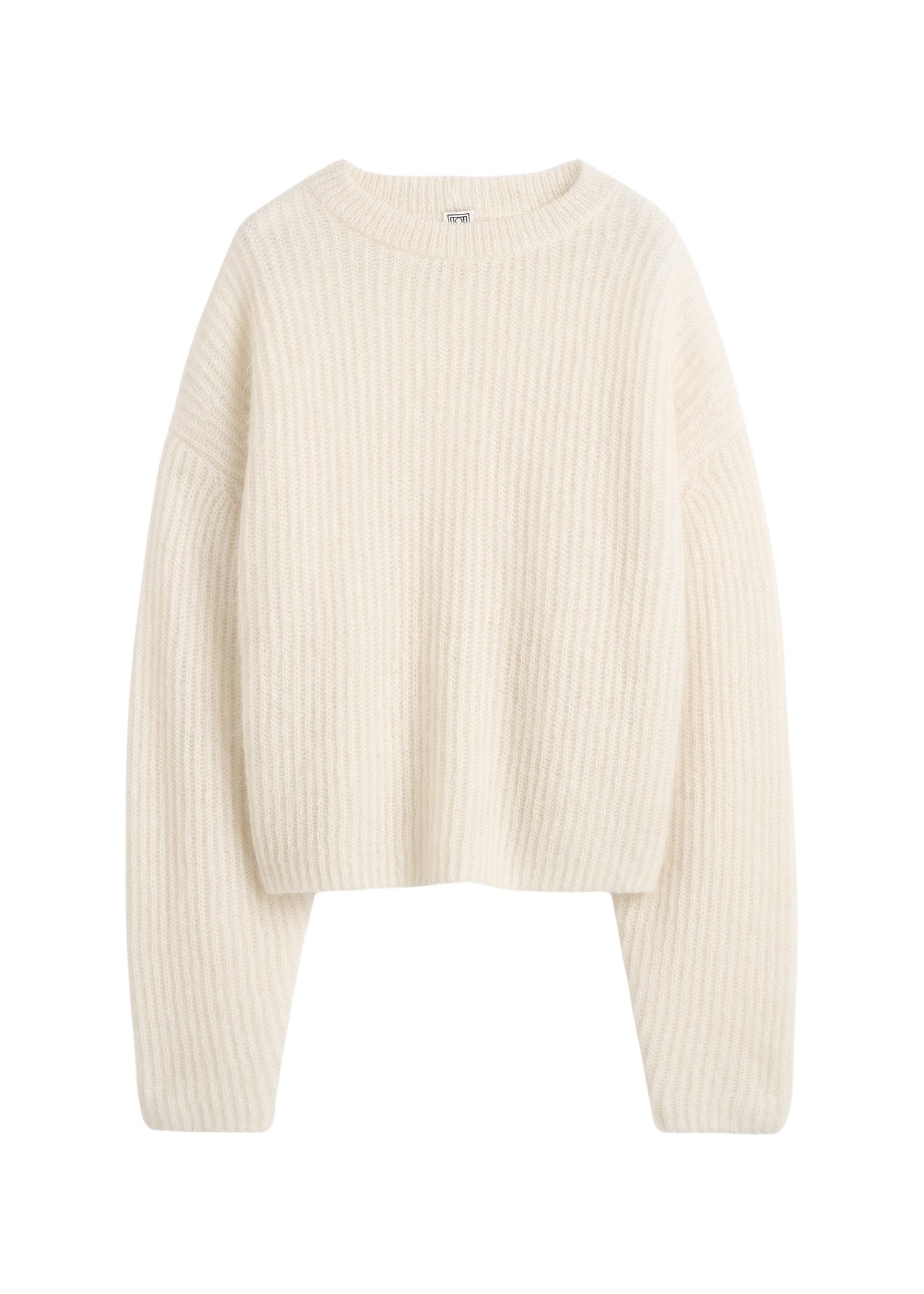 Totême Mohair blend rib knit in Ecru - Knitwear - Scandinavian Minimalist Luxury at Coveti