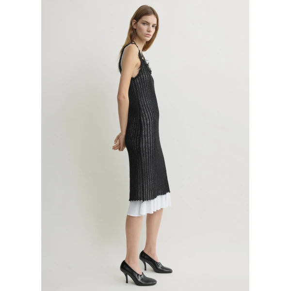 Totême Mohair knit tank dress in Black - Dresses - Scandinavian Minimalist Luxury at Coveti