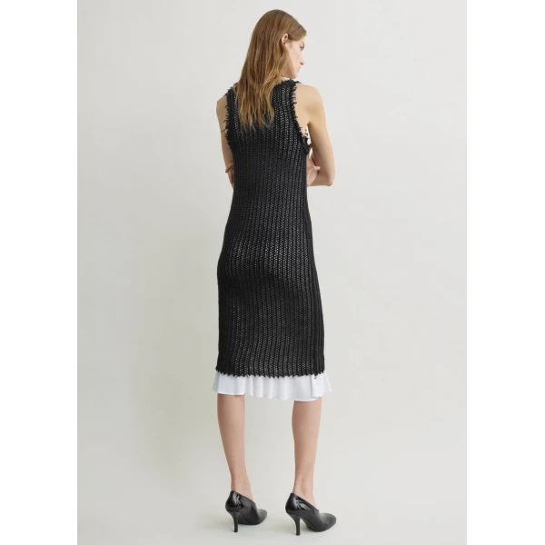 Totême Mohair knit tank dress in Black - Dresses - Scandinavian Minimalist Luxury at Coveti