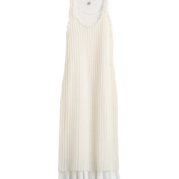 Totême Mohair knit tank dress in Off-white - Dresses - Scandinavian Minimalist Luxury at Coveti