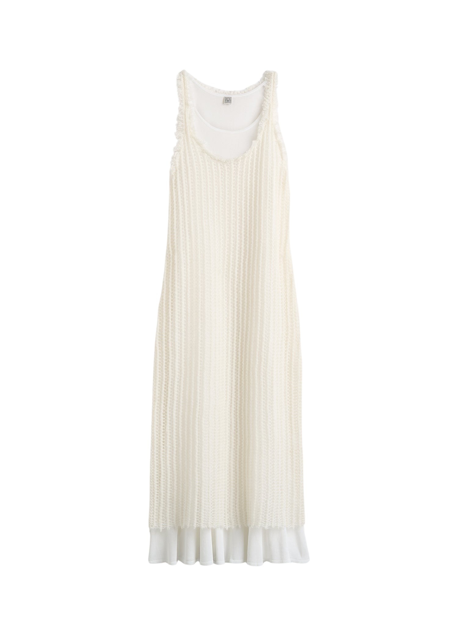 Totême Mohair knit tank dress in Off-white - Dresses - Scandinavian Minimalist Luxury at Coveti