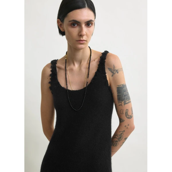 Totême Mohair knit tank in Black - Knitwear - Scandinavian Minimalist Luxury at Coveti