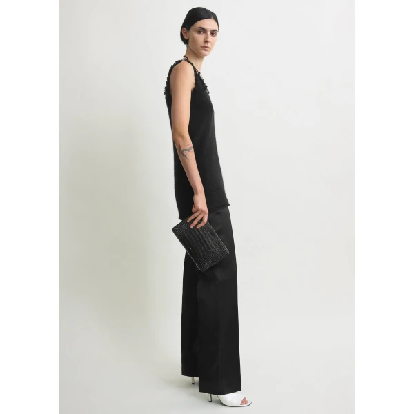 Totême Mohair knit tank in Black - Knitwear - Scandinavian Minimalist Luxury at Coveti