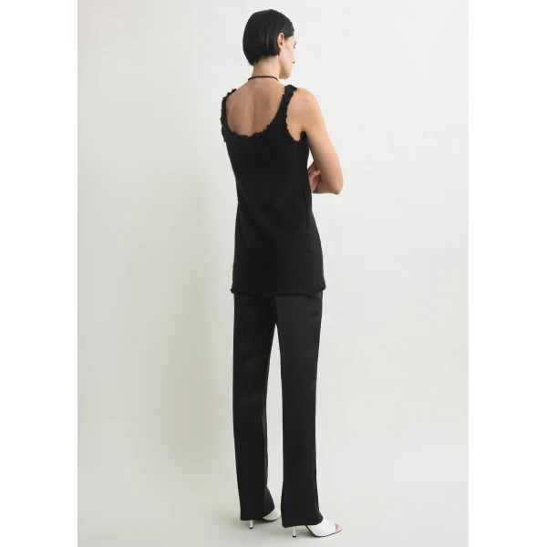 Totême Mohair knit tank in Black - Knitwear - Scandinavian Minimalist Luxury at Coveti
