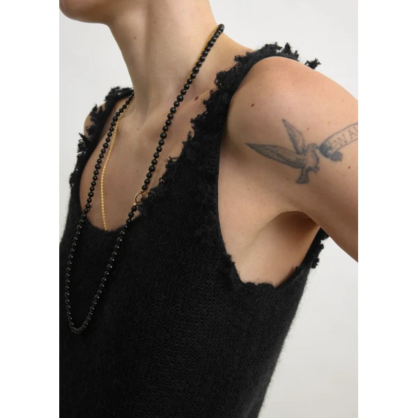 Totême Mohair knit tank in Black - Knitwear - Scandinavian Minimalist Luxury at Coveti