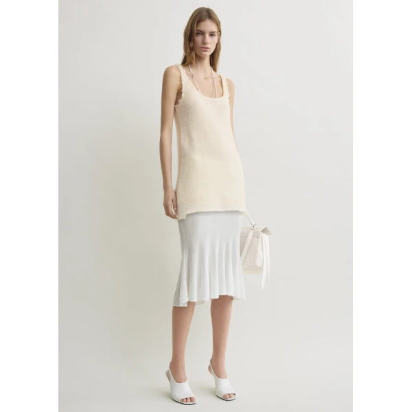 Totême Mohair knit tank in Off-white - Knitwear - Scandinavian Minimalist Luxury at Coveti