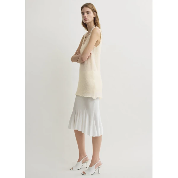 Totême Mohair knit tank in Off-white - Knitwear - Scandinavian Minimalist Luxury at Coveti