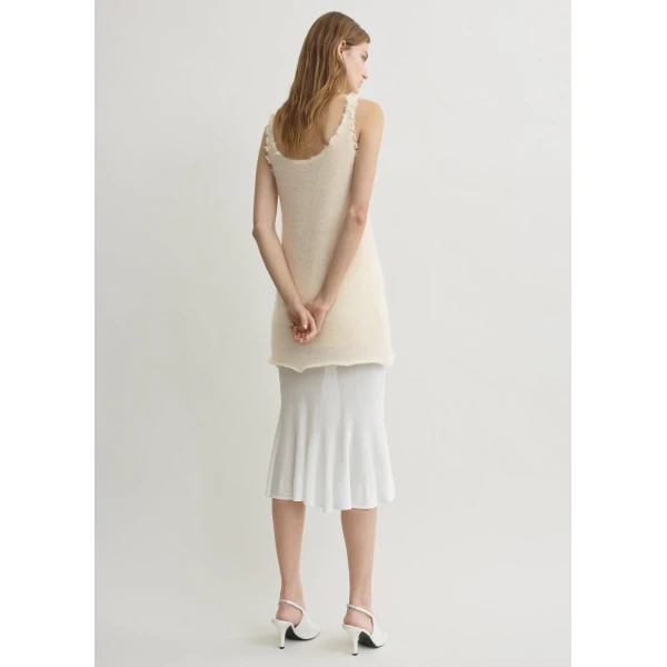 Totême Mohair knit tank in Off-white - Knitwear - Scandinavian Minimalist Luxury at Coveti