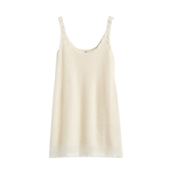 Totême Mohair knit tank in Off-white - Knitwear - Scandinavian Minimalist Luxury at Coveti