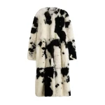 Totême Monochrome shearling coat in Black / White - Coats - Scandinavian Minimalist Luxury at Coveti