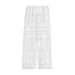 Totême Monogram cotton-blend pj bottoms in White / Black - Pants - Scandinavian Minimalist Luxury at Coveti