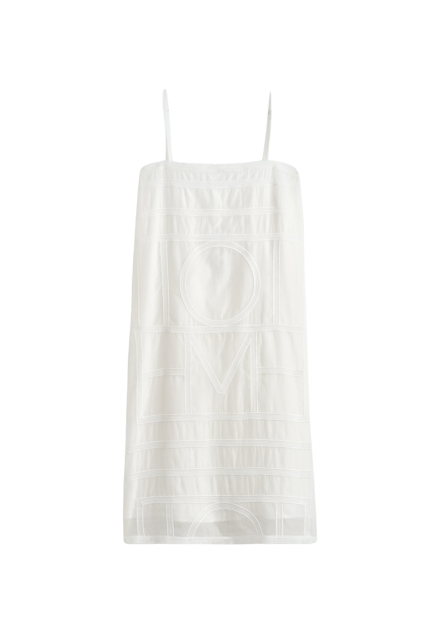 Totême Monogram cotton voile dress in White - Dresses - Scandinavian Minimalist Luxury at Coveti