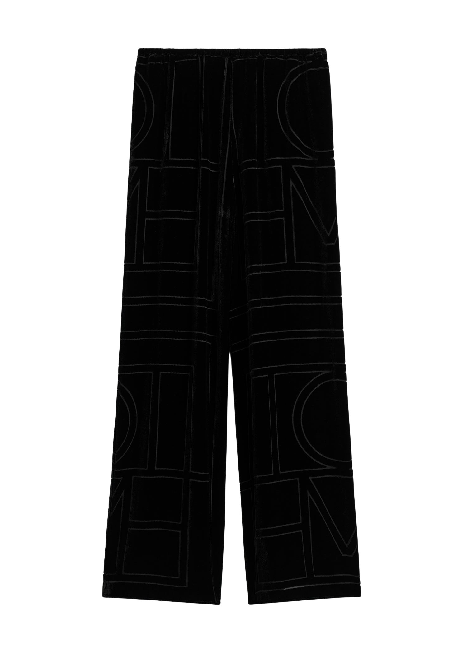 Toteme Monogram devoré pj bottoms in Black