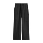 Totême Monogram flannel pj bottoms charcoal in Charcoal melange - Pants - Scandinavian Minimalist Luxury at Coveti
