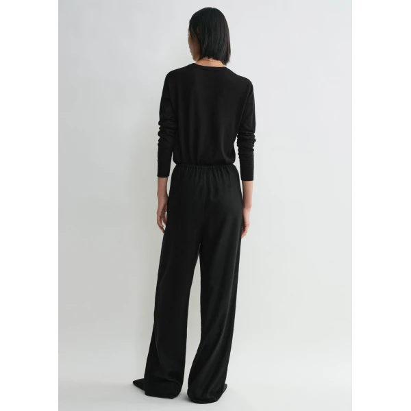 Totême Monogram flannel pj bottoms in Black - Pants - Scandinavian Minimalist Luxury at Coveti