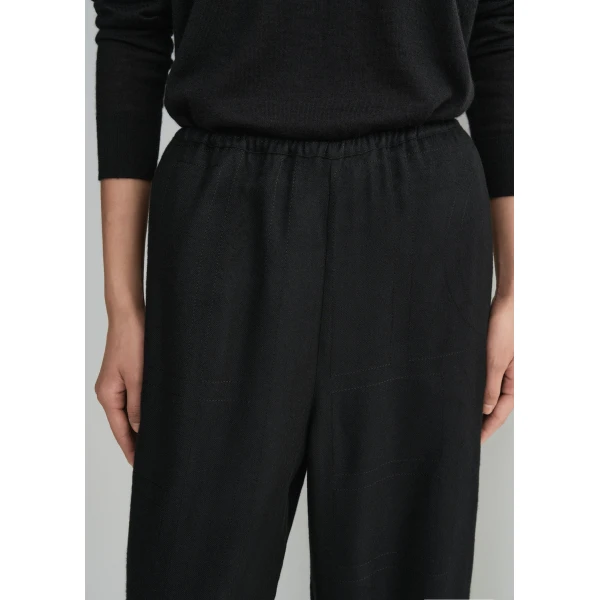 Totême Monogram flannel pj bottoms in Black - Pants - Scandinavian Minimalist Luxury at Coveti