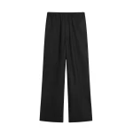 Totême Monogram flannel pj bottoms in Black - Pants - Scandinavian Minimalist Luxury at Coveti