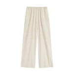 Totême Monogram flannel pj bottoms in Light beige melange - Pants - Scandinavian Minimalist Luxury at Coveti