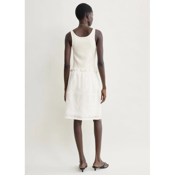 Totême Monogram mini skirt in White - Skirts - Scandinavian Minimalist Luxury at Coveti