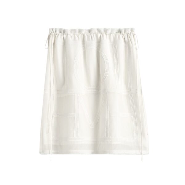 Totême Monogram mini skirt in White - Skirts - Scandinavian Minimalist Luxury at Coveti