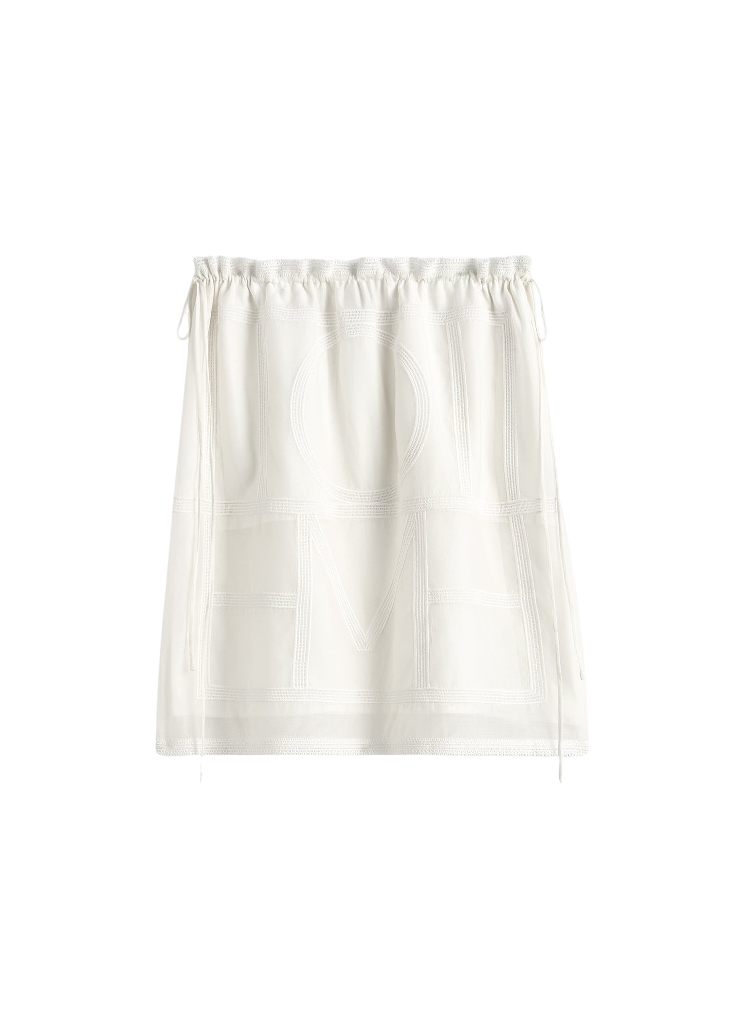 Totême Monogram mini skirt in White - Skirts - Scandinavian Minimalist Luxury at Coveti