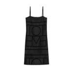 Totême Monogram silk dress in Washed black - Dresses - Scandinavian Minimalist Luxury at Coveti