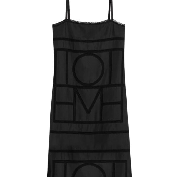 Totême Monogram silk dress in Washed black - Dresses - Scandinavian Minimalist Luxury at Coveti