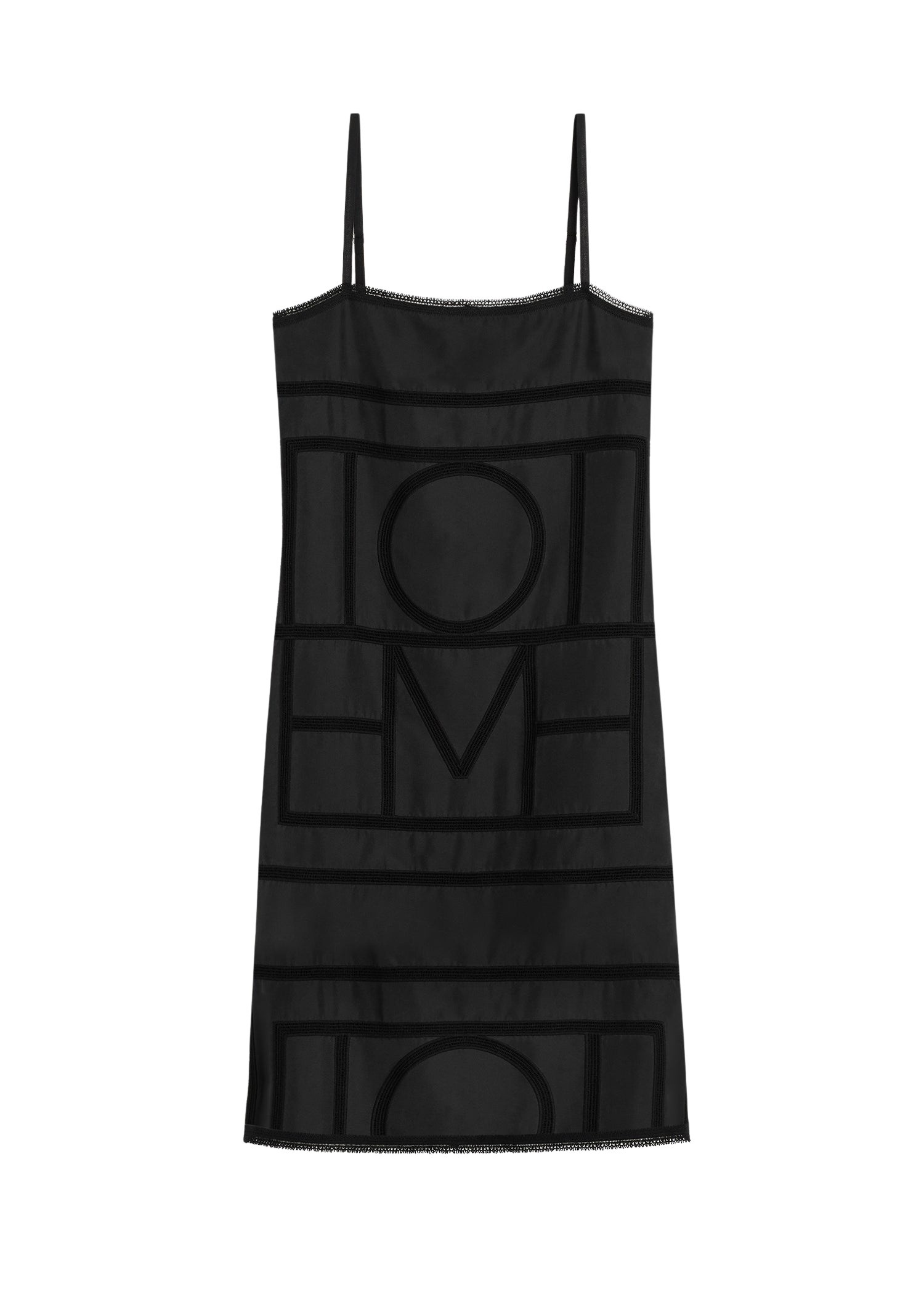Totême Monogram silk dress in Washed black - Dresses - Scandinavian Minimalist Luxury at Coveti