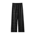 Totême Monogram silk pj bottoms black in Black monogram - Pants - Scandinavian Minimalist Luxury at Coveti