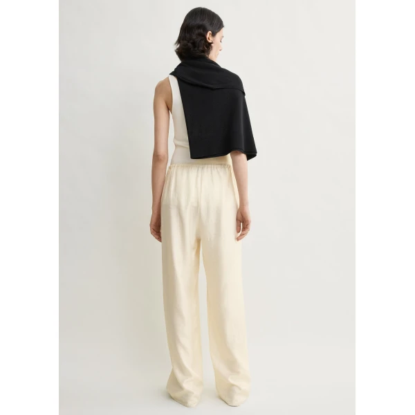 Totême Monogram silk pj bottoms in Cream - Pants - Scandinavian Minimalist Luxury at Coveti