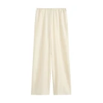 Totême Monogram silk pj bottoms in Cream - Pants - Scandinavian Minimalist Luxury at Coveti