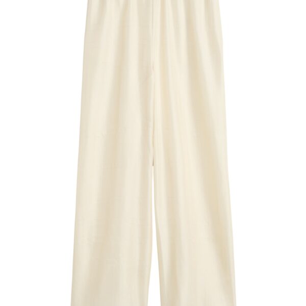 Totême Monogram silk pj bottoms in Cream - Pants - Scandinavian Minimalist Luxury at Coveti