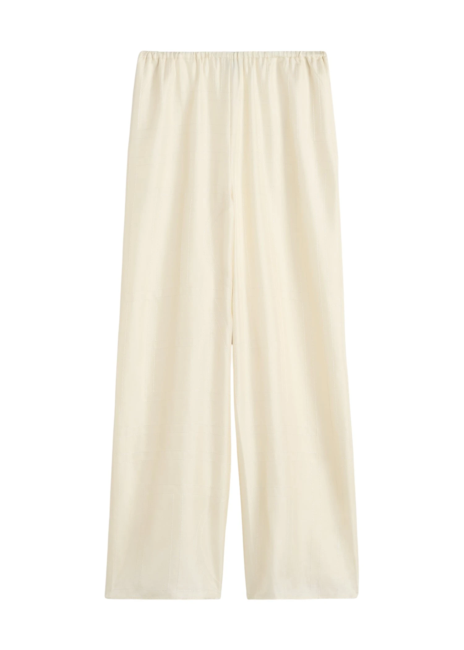 Toteme-Monogram-silk-pj-bottoms-in-Cream34758_nobg Totême Monogram silk pj bottoms in Cream - Pants - Scandinavian Minimalist Luxury at Coveti