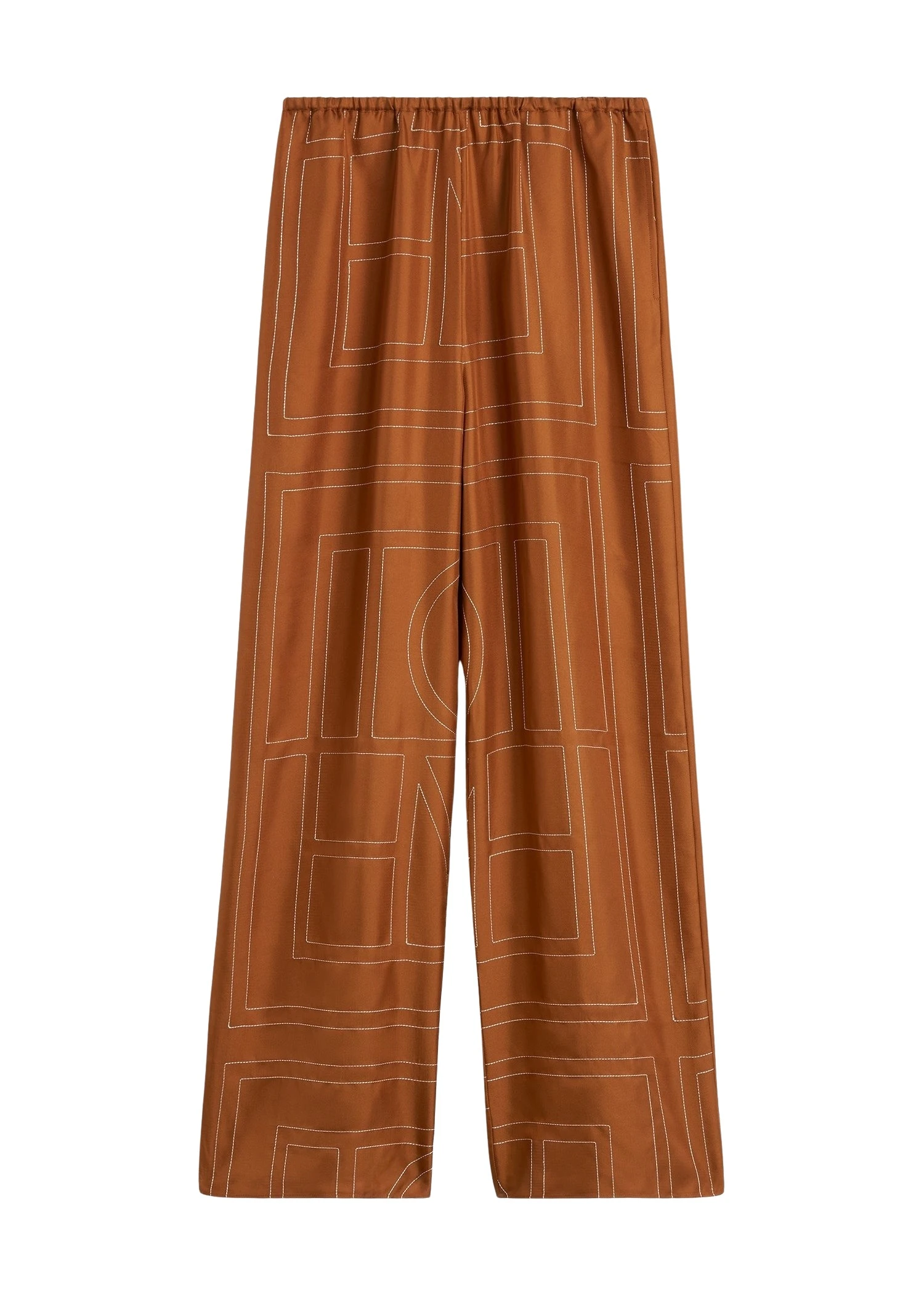 Toteme-Monogram-silk-pj-bottoms-in-Terracotta76015_nobg Totême Monogram silk pj bottoms in Terracotta - Pants - Scandinavian Minimalist Luxury at Coveti