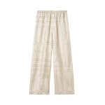 Totême Monogram silk pj bottoms ivory in Ivory monogram - Pants - Scandinavian Minimalist Luxury at Coveti