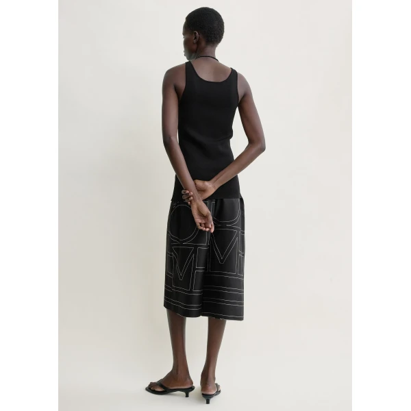 Totême Monogram silk pj culottes in Black - Shorts - Scandinavian Minimalist Luxury at Coveti