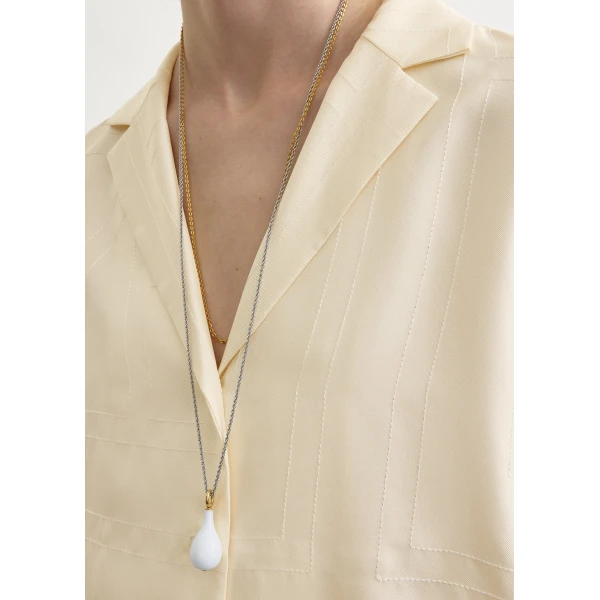 Totême Monogram silk pj top in Cream - Tops - Scandinavian Minimalist Luxury at Coveti