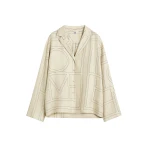 Totême Monogram silk pj top in Ivory - Tops - Scandinavian Minimalist Luxury at Coveti
