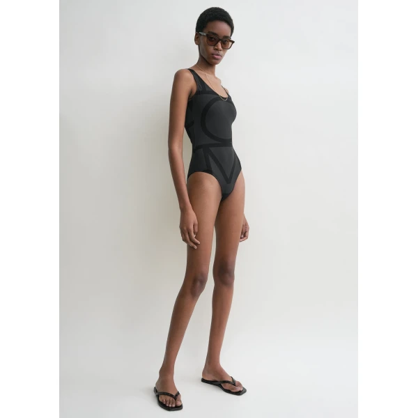Totême Monogram swimsuit black in Black - Beachwear - Scandinavian Minimalist Luxury at Coveti