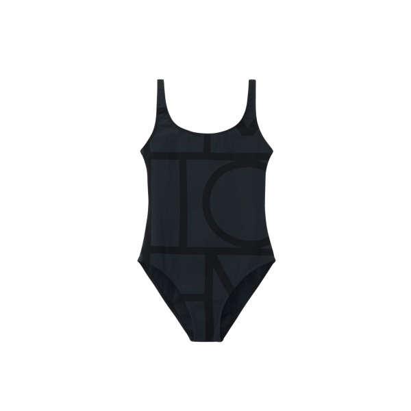 Totême Monogram swimsuit black in Black - Beachwear - Scandinavian Minimalist Luxury at Coveti