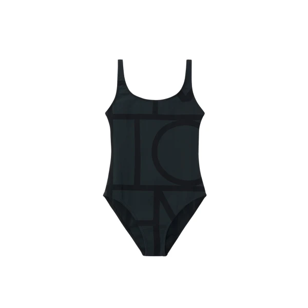 Totême Monogram swimsuit black in Black - Beachwear - Scandinavian Minimalist Luxury at Coveti