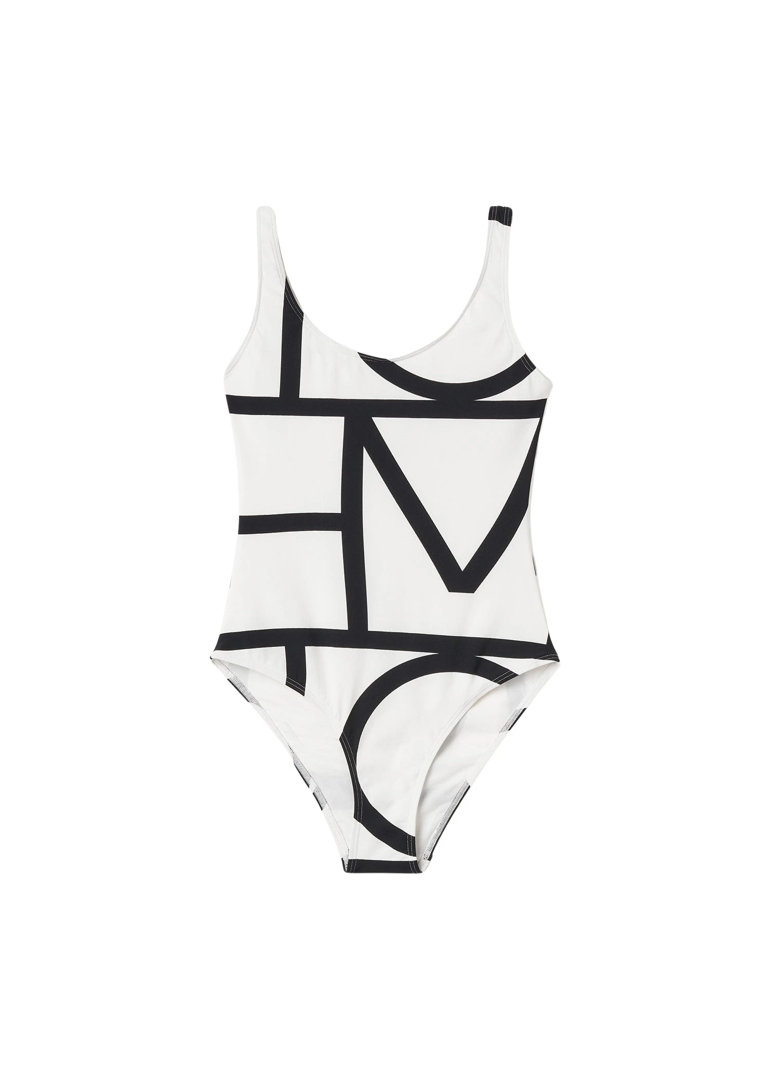 Toteme-Monogram-swimsuit-in-Tofu71652_nobg Totême Monogram swimsuit in Tofu - Beachwear - Scandinavian Minimalist Luxury at Coveti